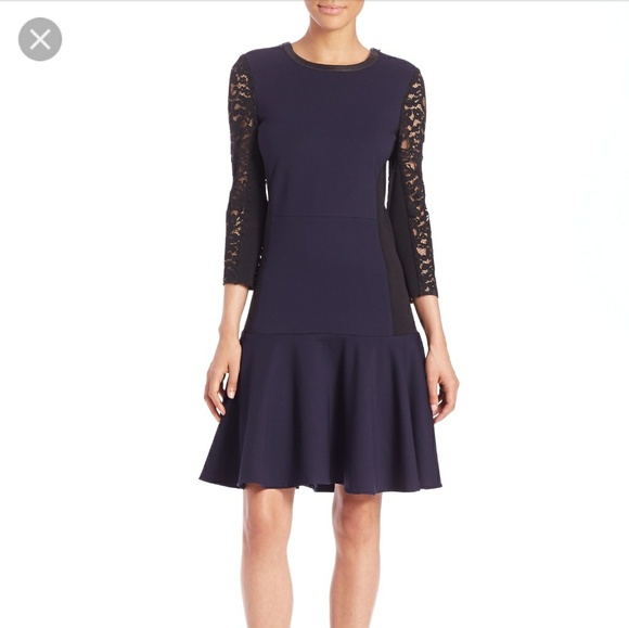 Rebecca Taylor Ponte Drop Waist Dress - Picture 2 of 6